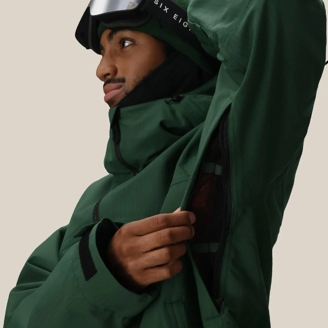 686 Dojo Shell Jacket - Moss Green Ripstop - Image 3