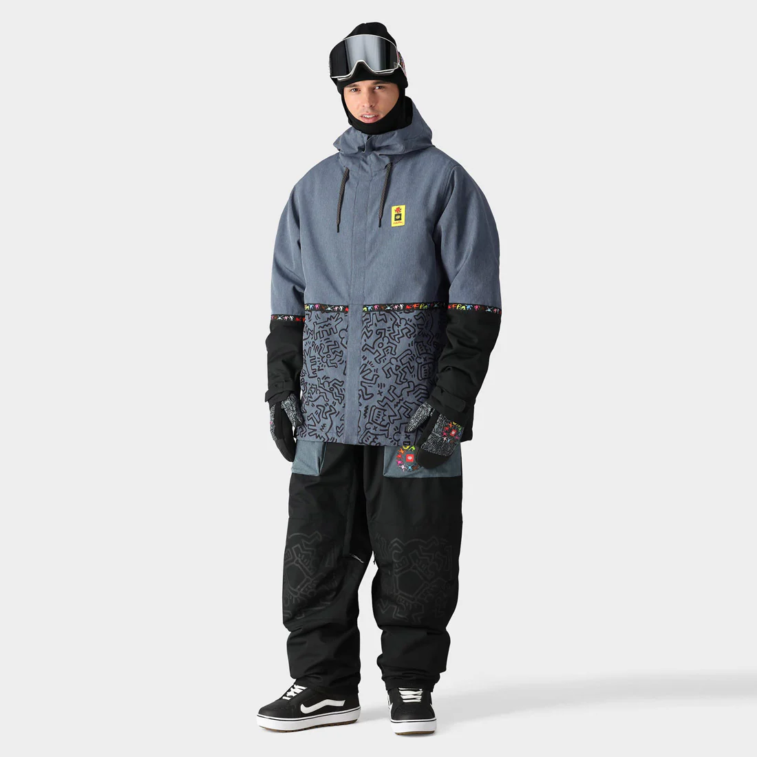 686 Foundation Insulated Jacket 2025 - Keith Haring Denim Colorblock - Image 5