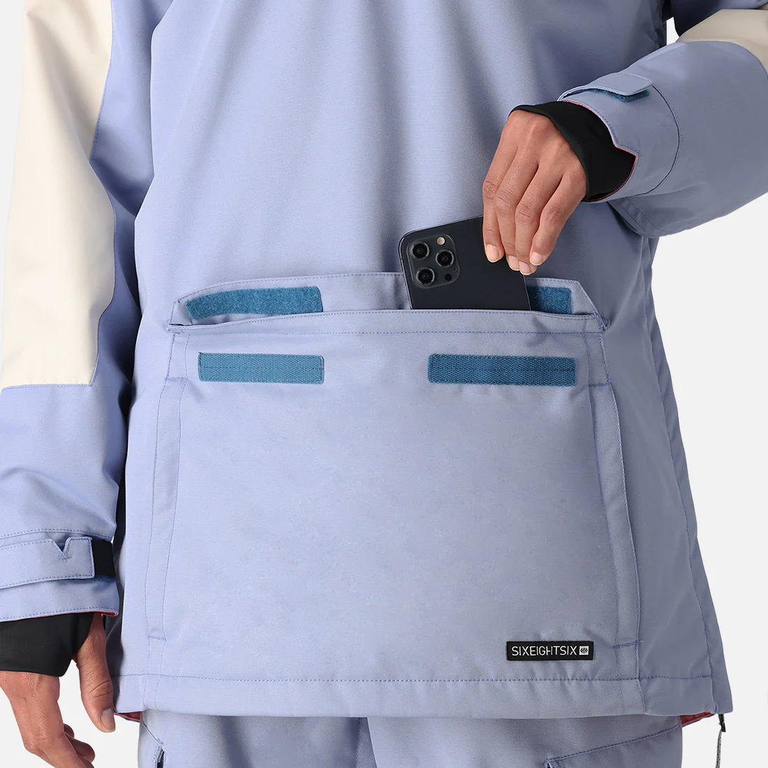 686 Women's Upton Insulated Anorak 2025 - Limestone Colorblock - Image 4