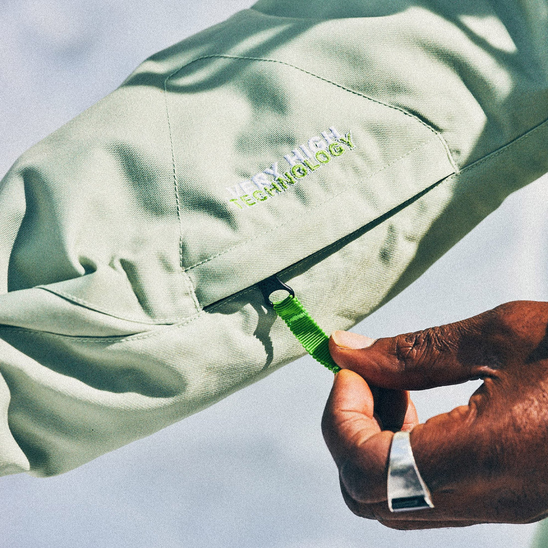 686 X Huf Double H Shell Jacket 2026 - Huf Green Colorblock - Image 6