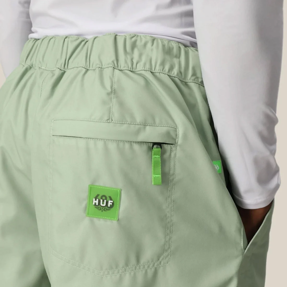 686 X Huf Double H Shell Pant 2026 - Huf Green Colorblock - Image 8