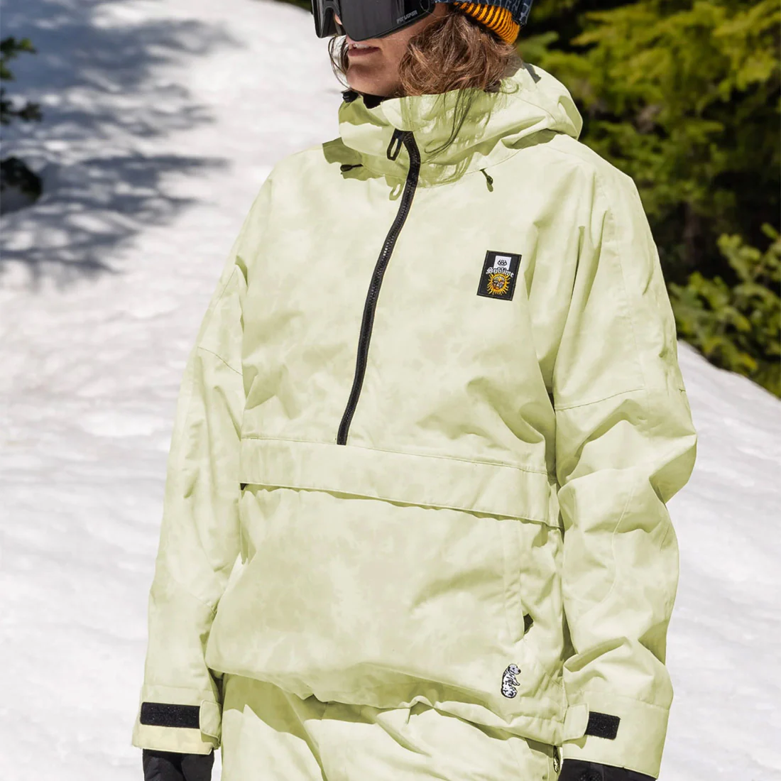 686 X Sublime Women's Shell Anorak 2026 - Sublime Yellow Tie Dye - Image 3