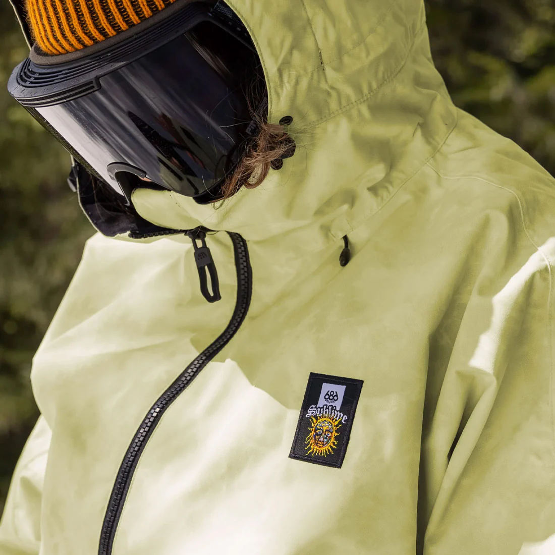 686 X Sublime Women's Shell Anorak 2026 - Sublime Yellow Tie Dye - Image 5