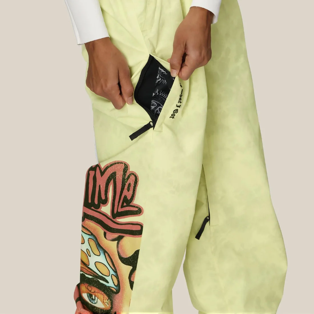 686 X Sublime Women's Shell Pant 2026 - Sublime Yellow Tie Dye - Image 8