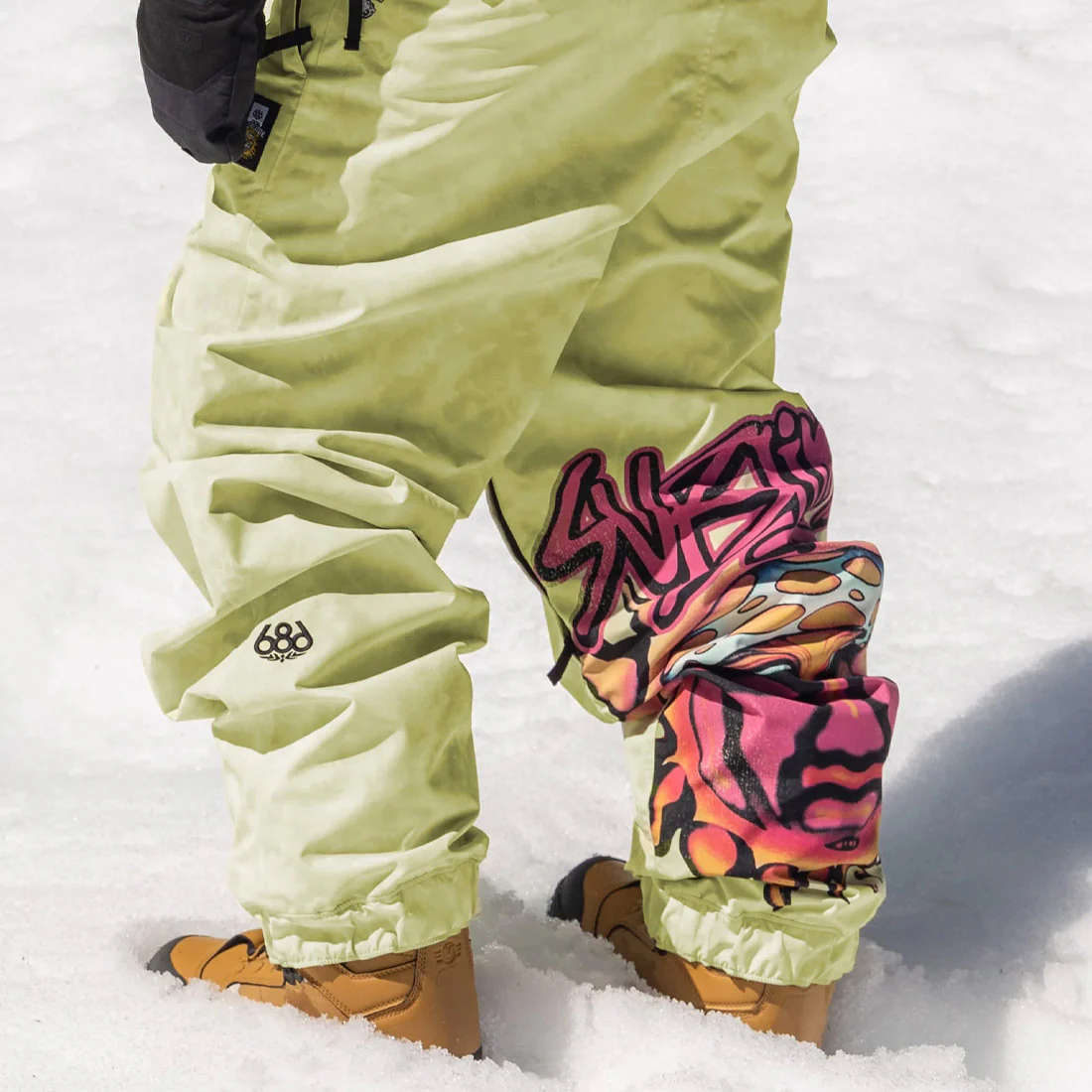 686 X Sublime Women's Shell Pant 2026 - Sublime Yellow Tie Dye - Image 9