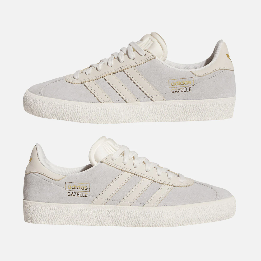 ADIDAS Gazelle ADV - Grey/Chalk White/Gold - Image 9