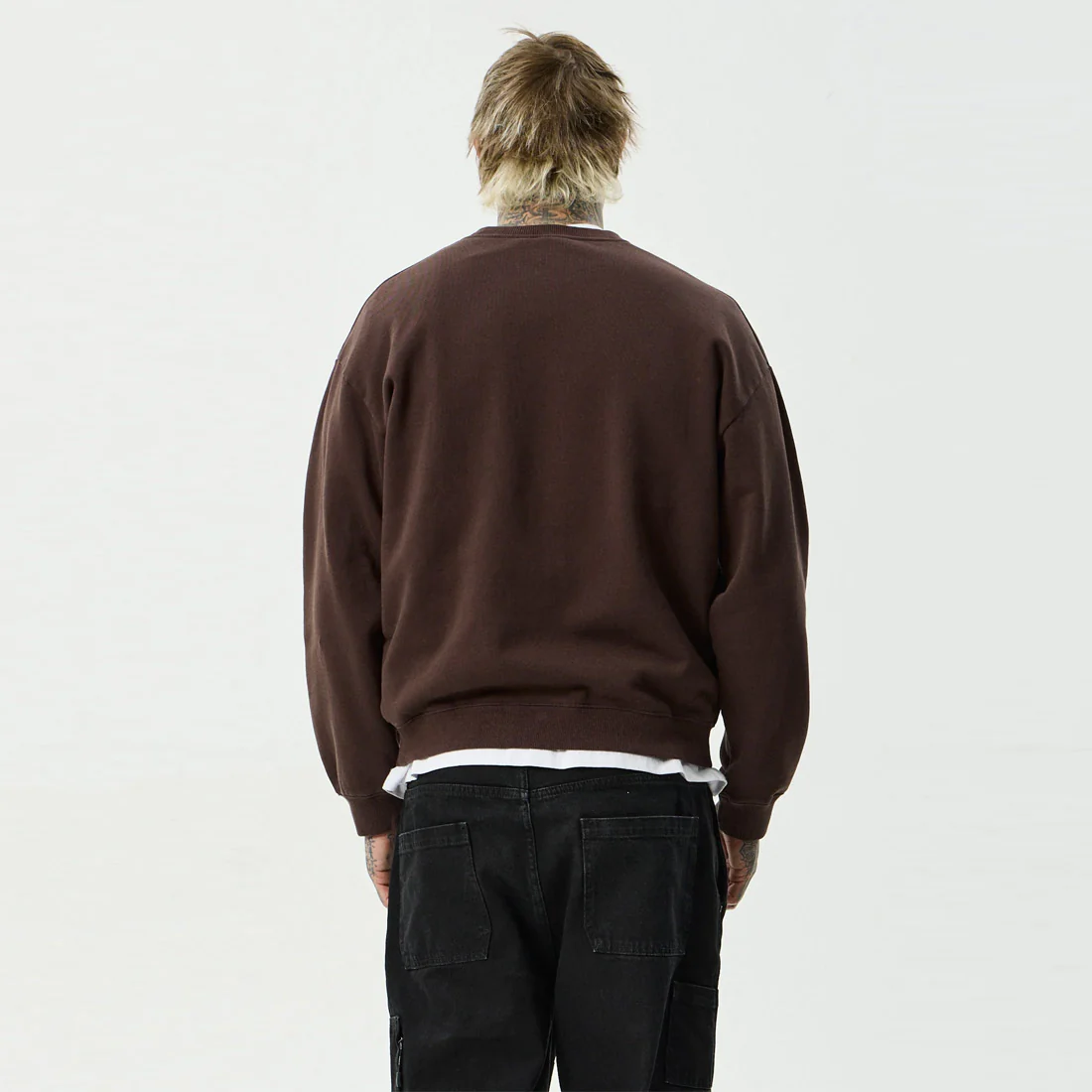 AFENDS Angel Boy Crew - Washed Coffee - Image 4