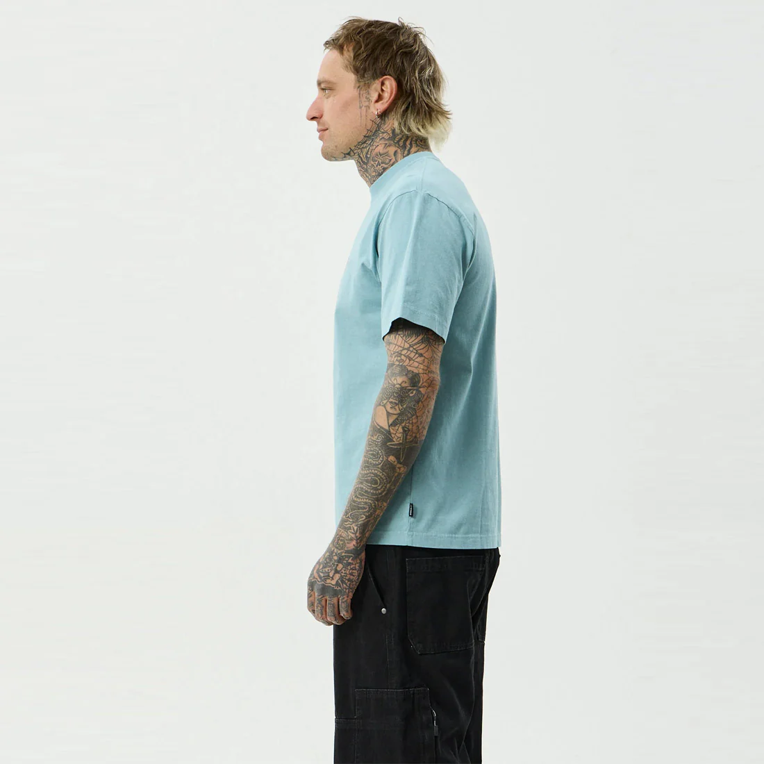 AFENDS Angel Boy Retro Tee - Washed Overcast - Image 3