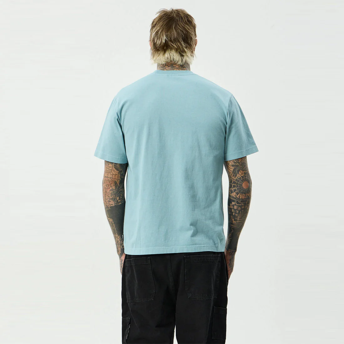 AFENDS Angel Boy Retro Tee - Washed Overcast - Image 4