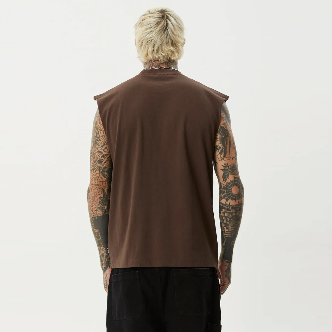 AFENDS Bats Sleeveless Tee - Coffee - Image 3