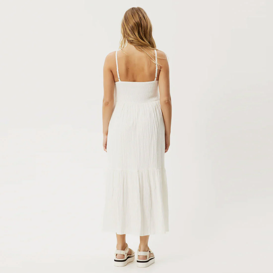 AFENDS Calm Seersucker Maxi Dress - White - Image 4