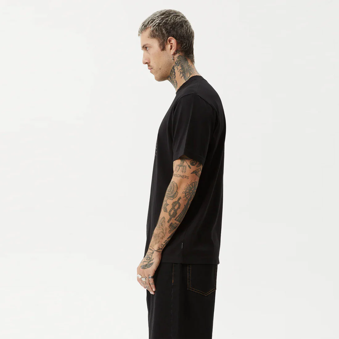 AFENDS Carpet Ride Retro Fit Tee - Black - Image 3