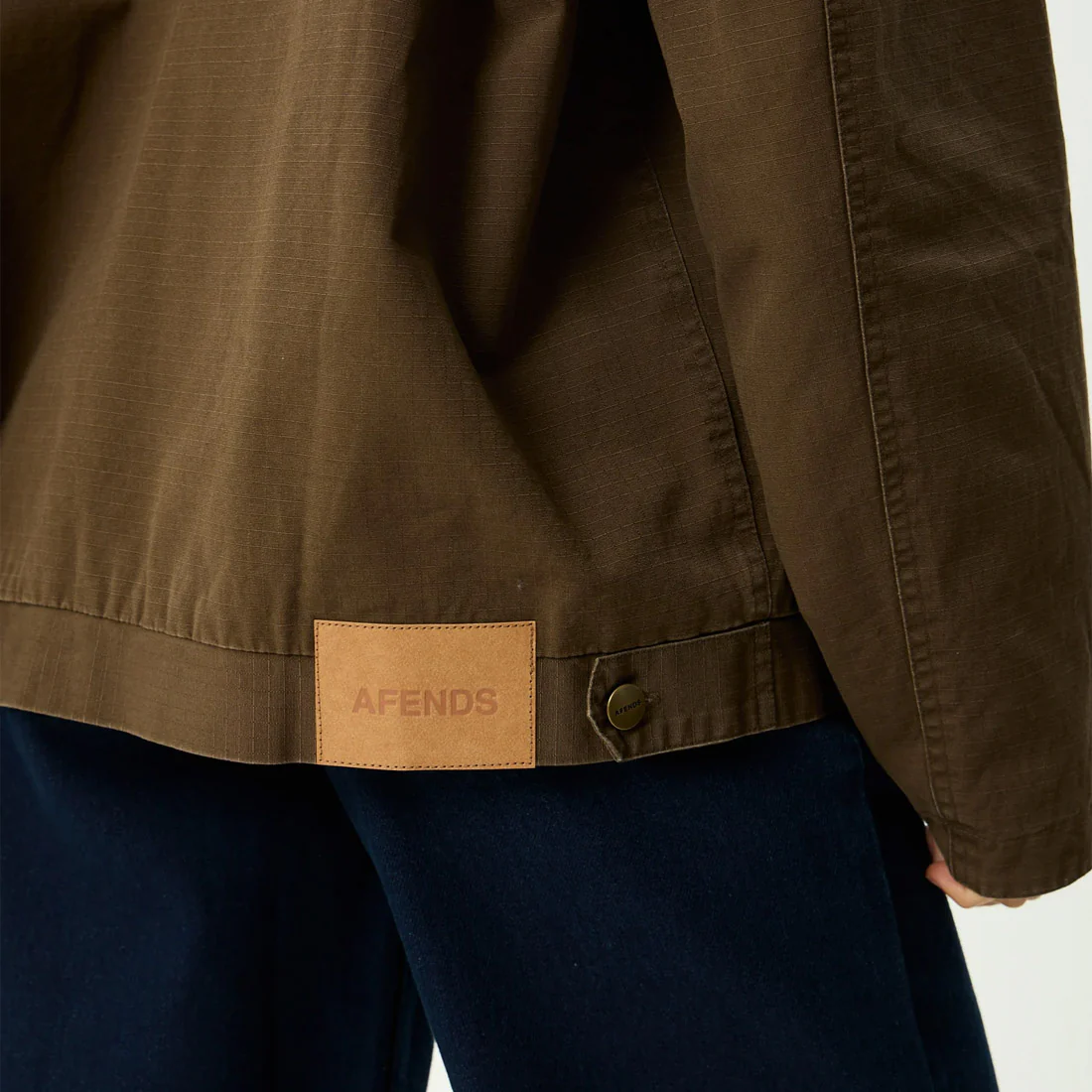 AFENDS Casino Oracle V.2 Workwear Jacket - Washed Coffee - Image 8