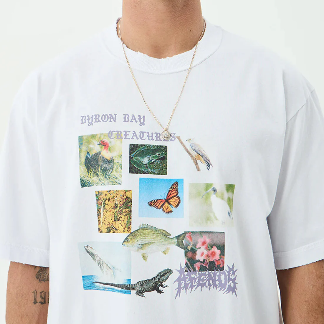AFENDS Creatures Boxy Tee - White - Image 6