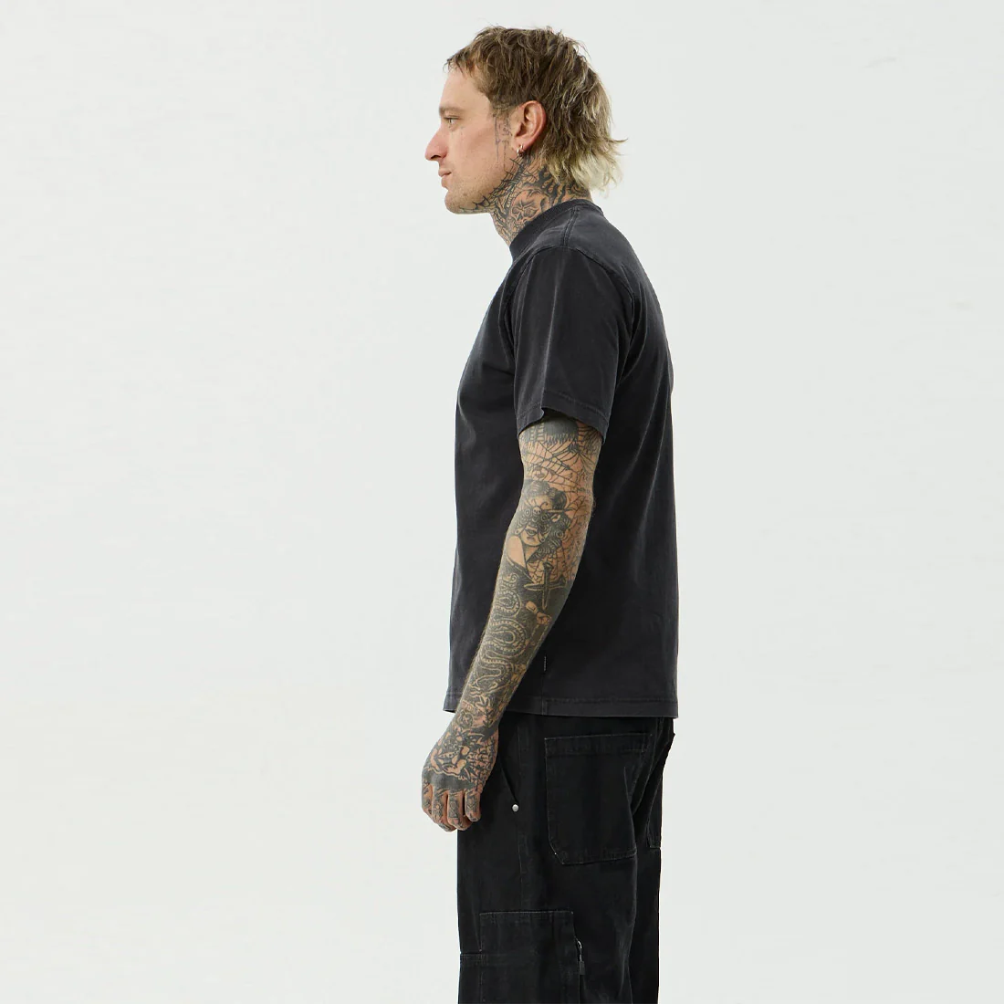 AFENDS Cry Later Retro Fit Tee - Stone Black - Image 3