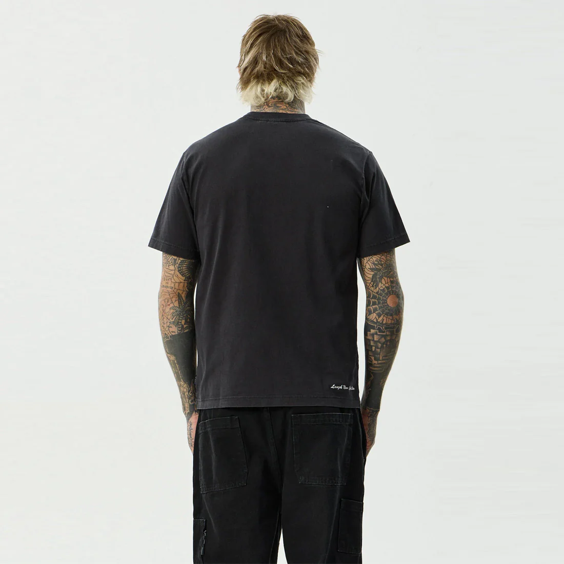 AFENDS Cry Later Retro Fit Tee - Stone Black - Image 4