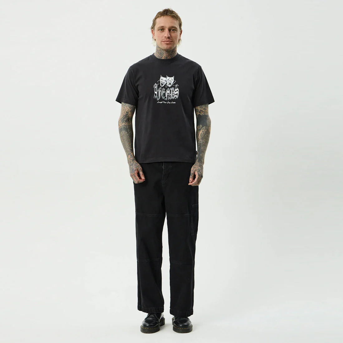 AFENDS Cry Later Retro Fit Tee - Stone Black - Image 6