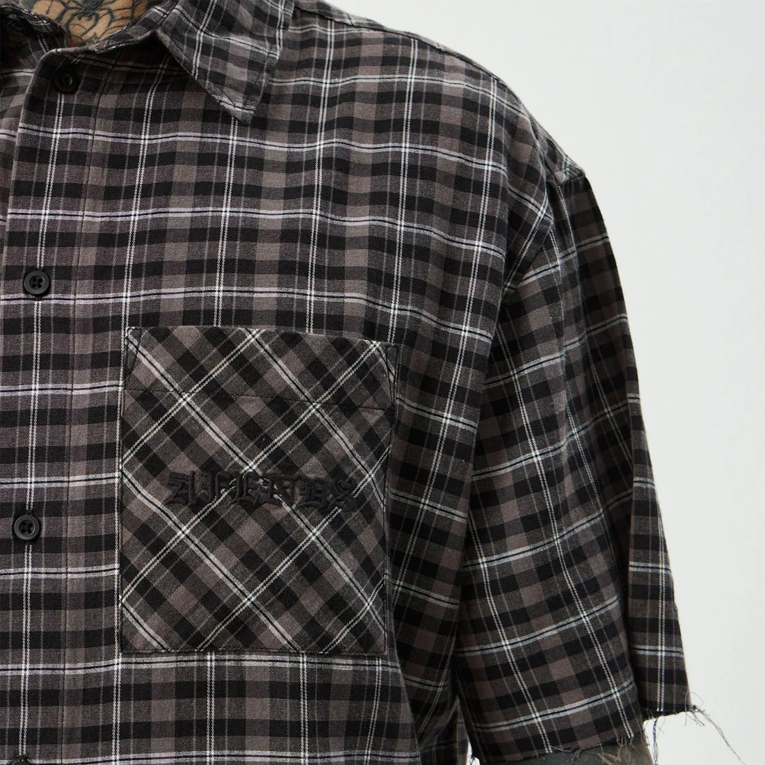 AFENDS Darkness Short Sleeve Shirt - Black Check - Image 5