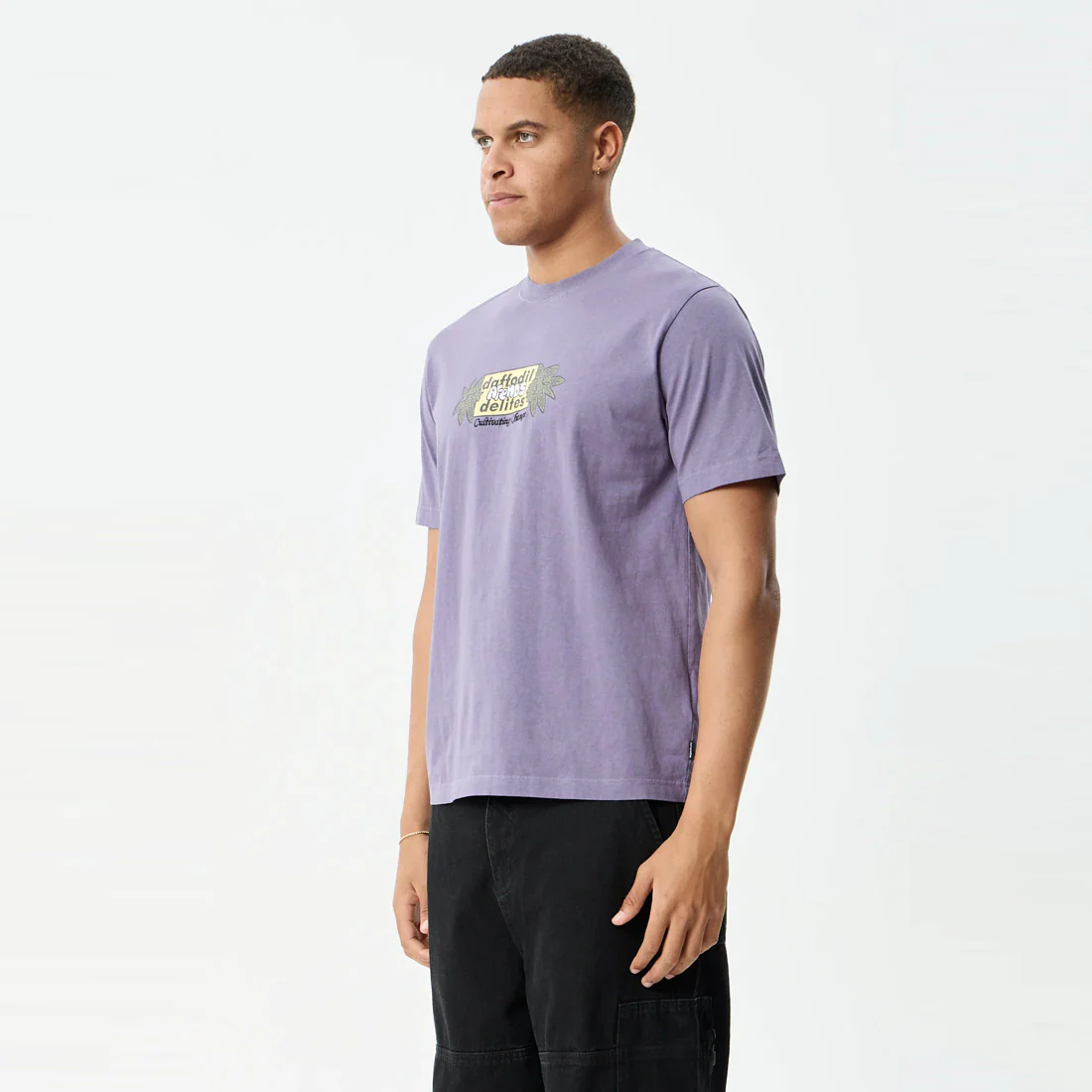 AFENDS Delites Heavyweight Retro Tee - Vintage Aubergine - Image 2