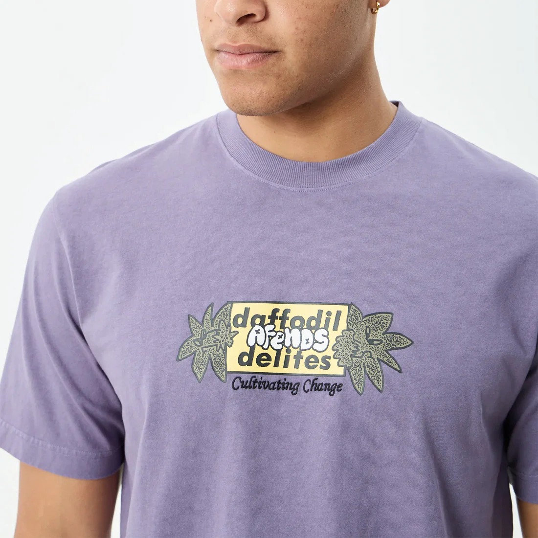 AFENDS Delites Heavyweight Retro Tee - Vintage Aubergine - Image 5