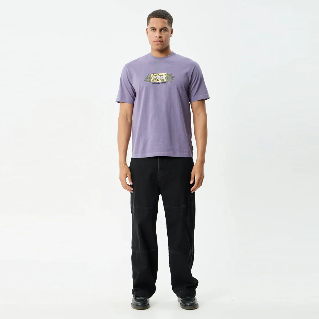 AFENDS Delites Heavyweight Retro Tee - Vintage Aubergine - Image 6