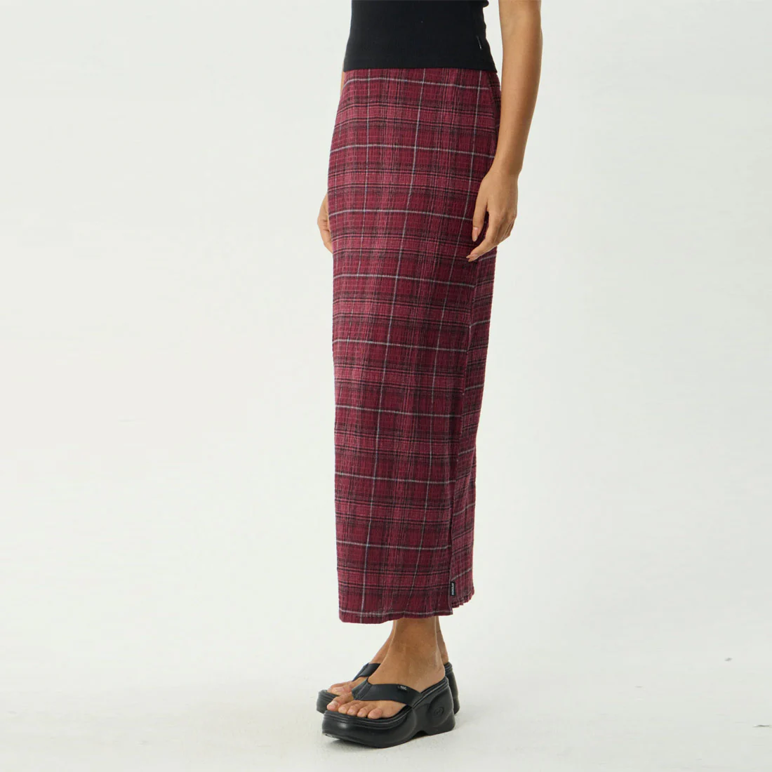 AFENDS Eboni Seersucker Maxi Skirt - Port Check - Image 4