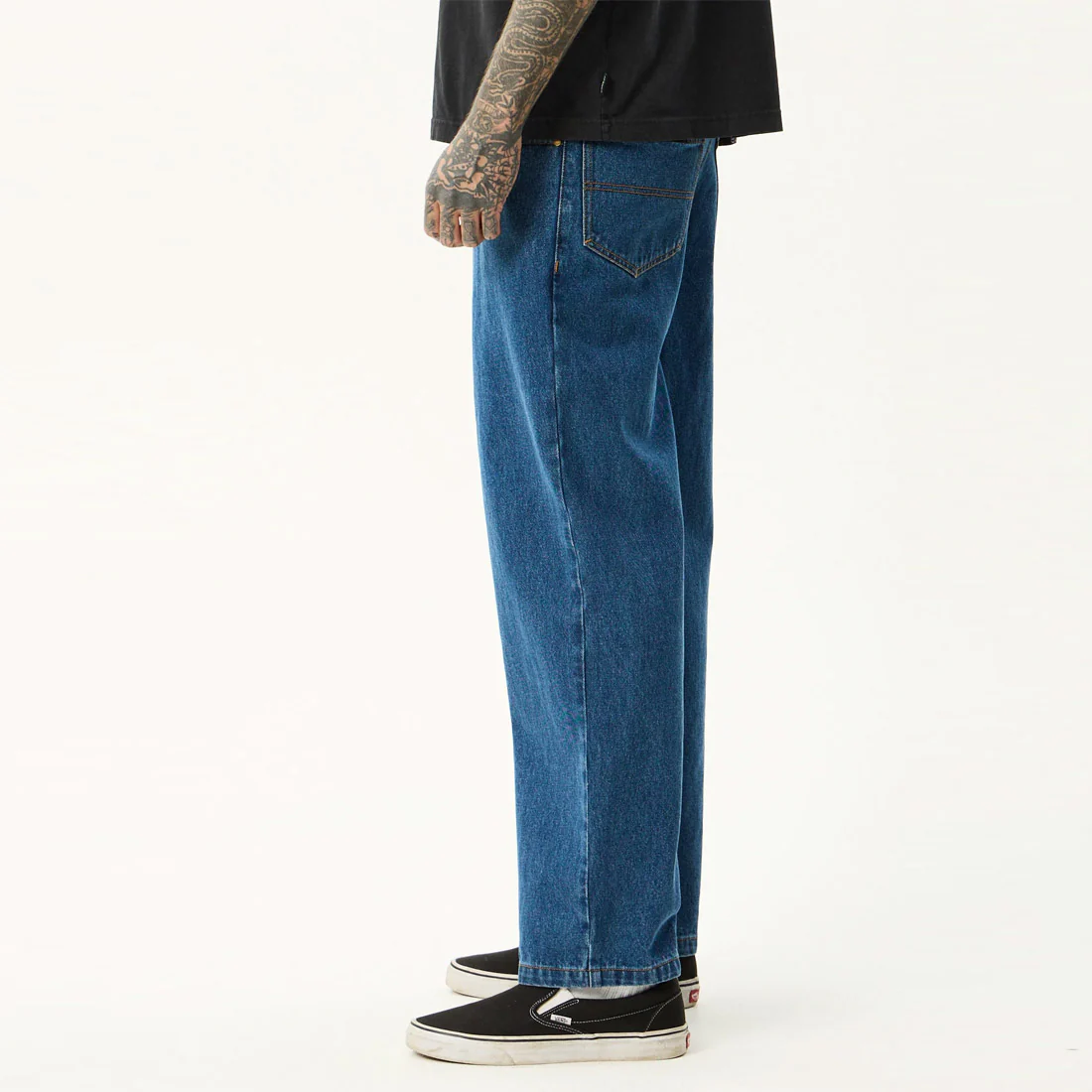 AFENDS Fast Forward Denim Ultra Baggy Jean - Authentic Blue - Image 3