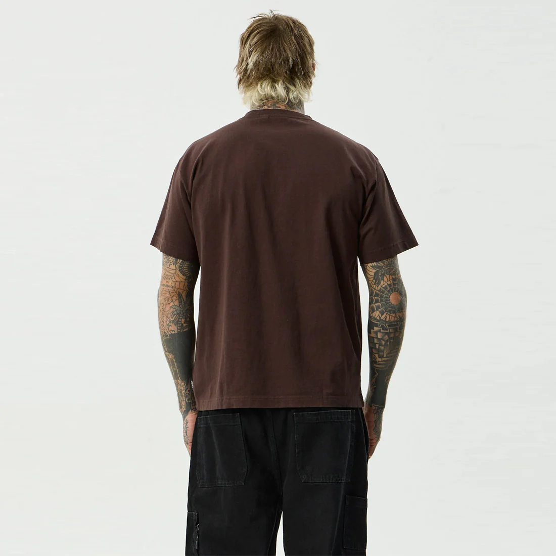 AFENDS Feel Free - Boxy Tee - Washed Coffee - Image 4