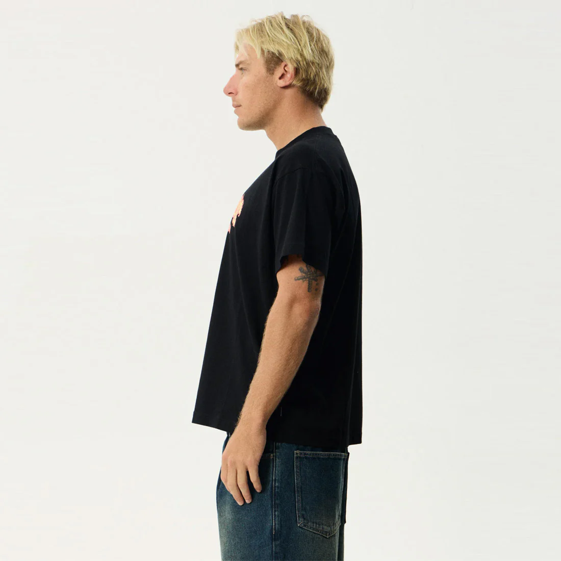 AFENDS Flame On Boxy Tee - Black - Image 3