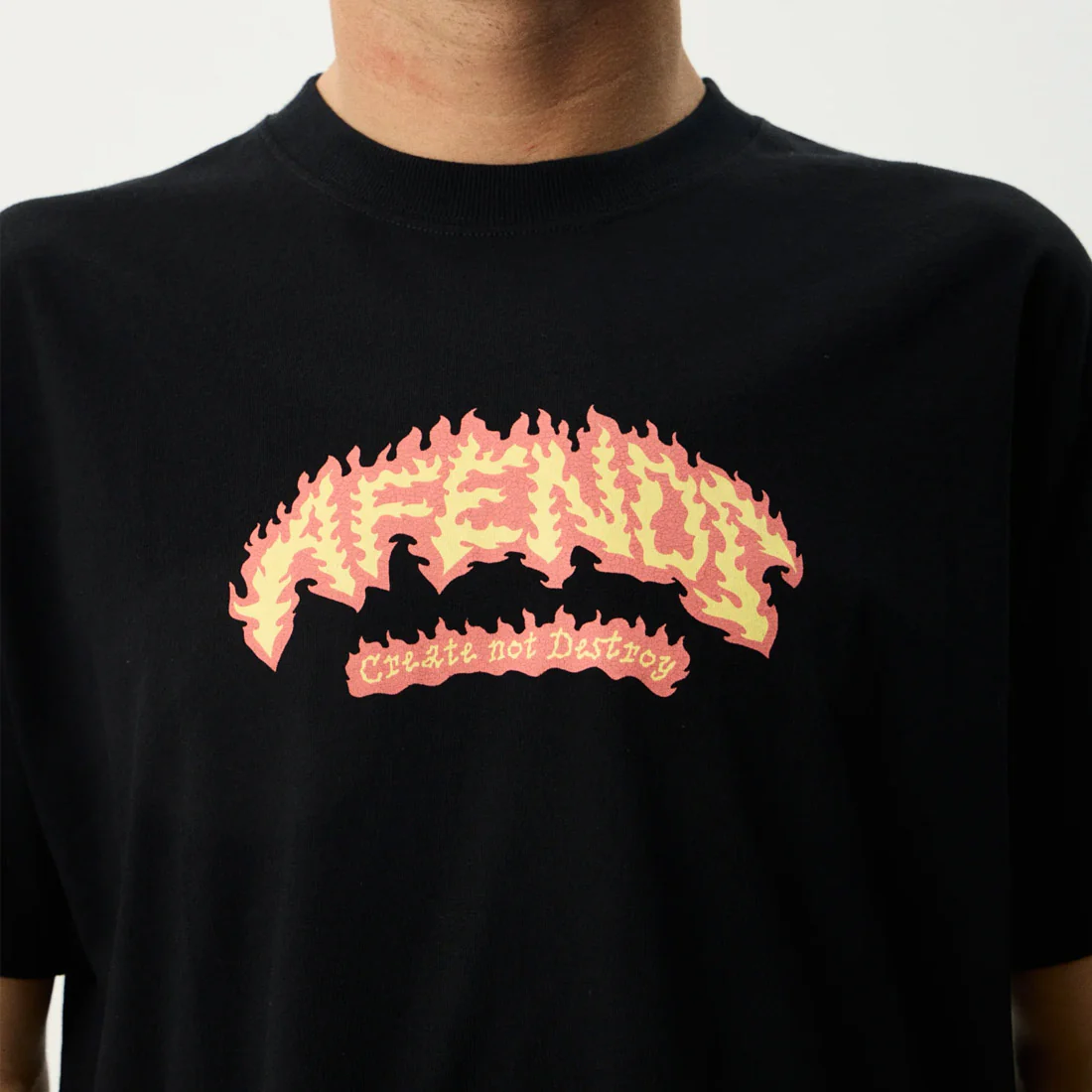 AFENDS Flame On Boxy Tee - Black - Image 6