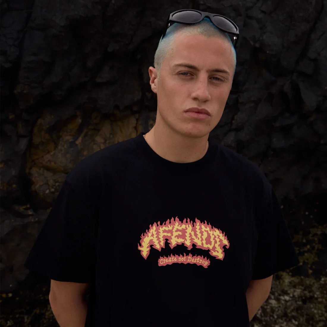 AFENDS Flame On Boxy Tee - Black - Image 7