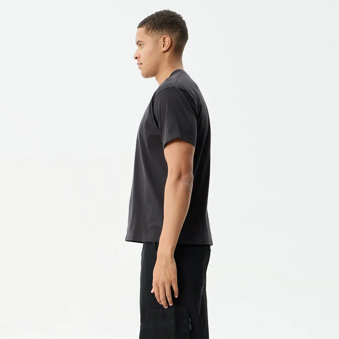 AFENDS Flower Patch Heavyweight Boxy Tee - Stone Black - Image 3