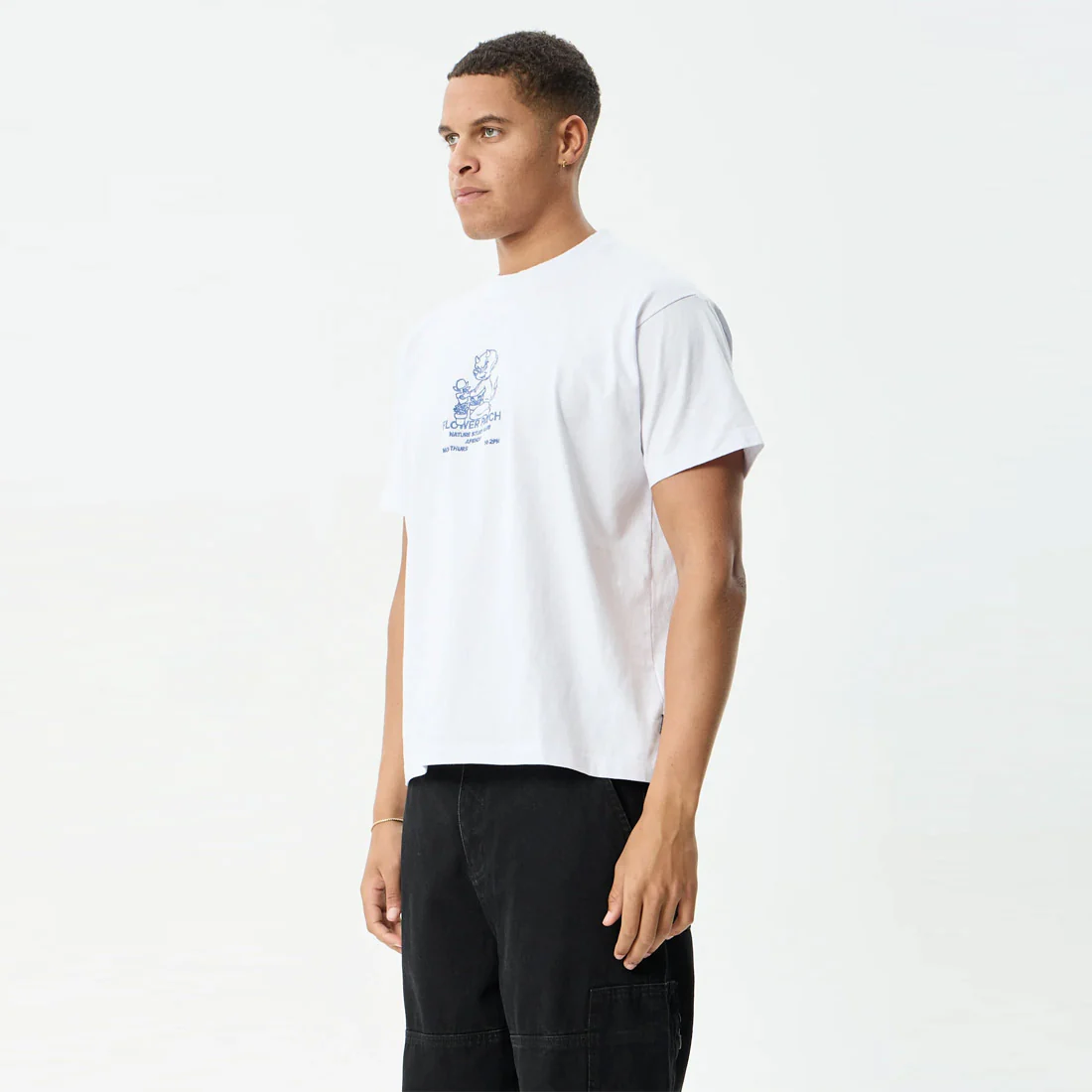 AFENDS Flower Patch Heavyweight Boxy Tee - White - Image 2