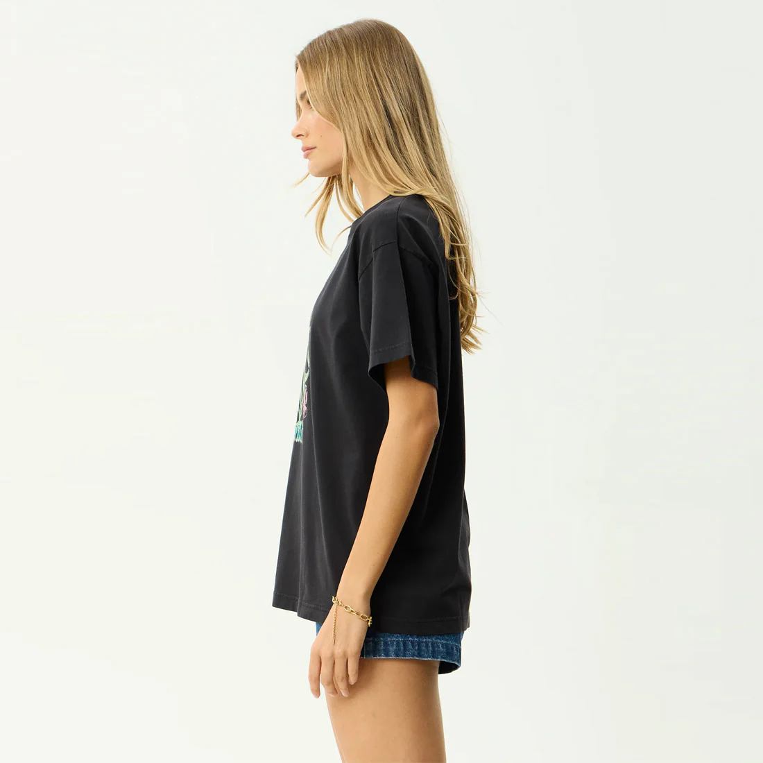 AFENDS Women's Good Nature Oversized Tee - Stone Black - Image 4
