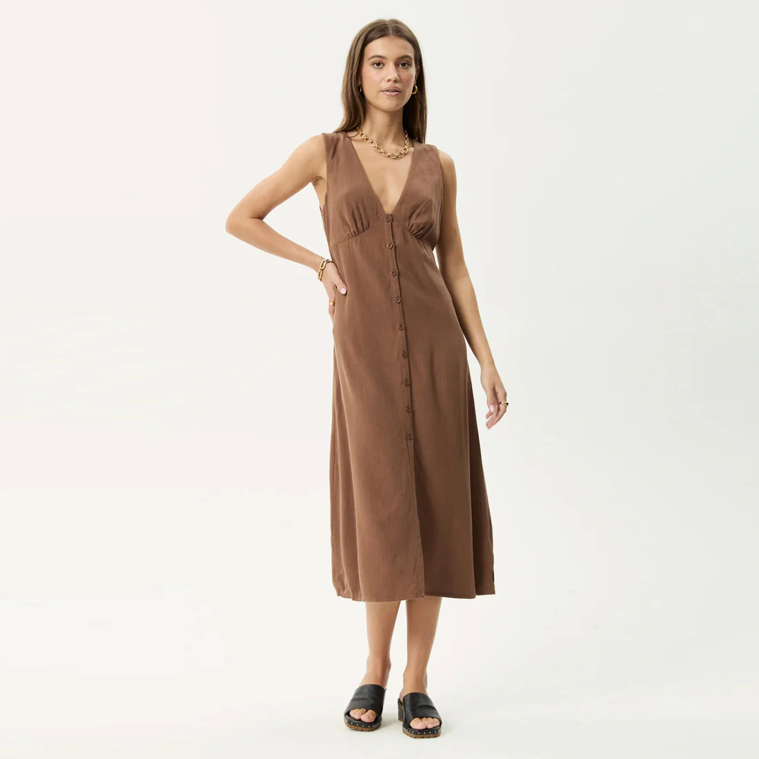 AFENDS Hartley Maxi Dress - Cinnamon - Image 2