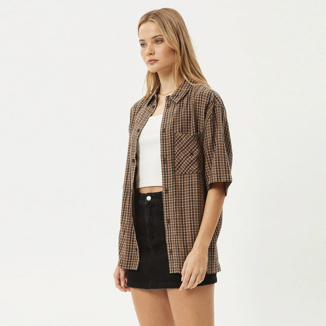 AFENDS Hometown Short Sleeve Shirt - Coffee - Image 2