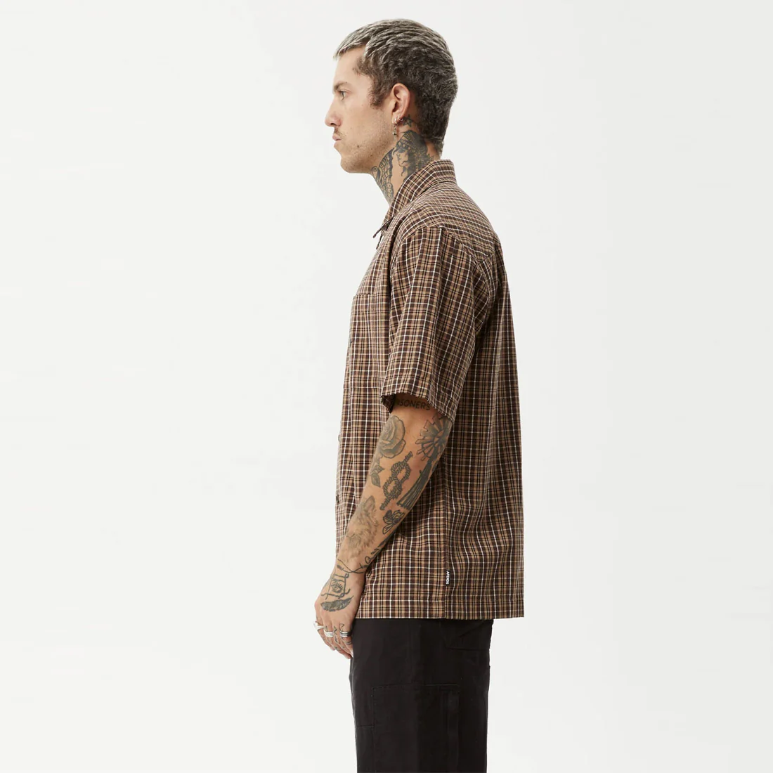 AFENDS Hometown Short Sleeve Shirt - Coffee - Image 4