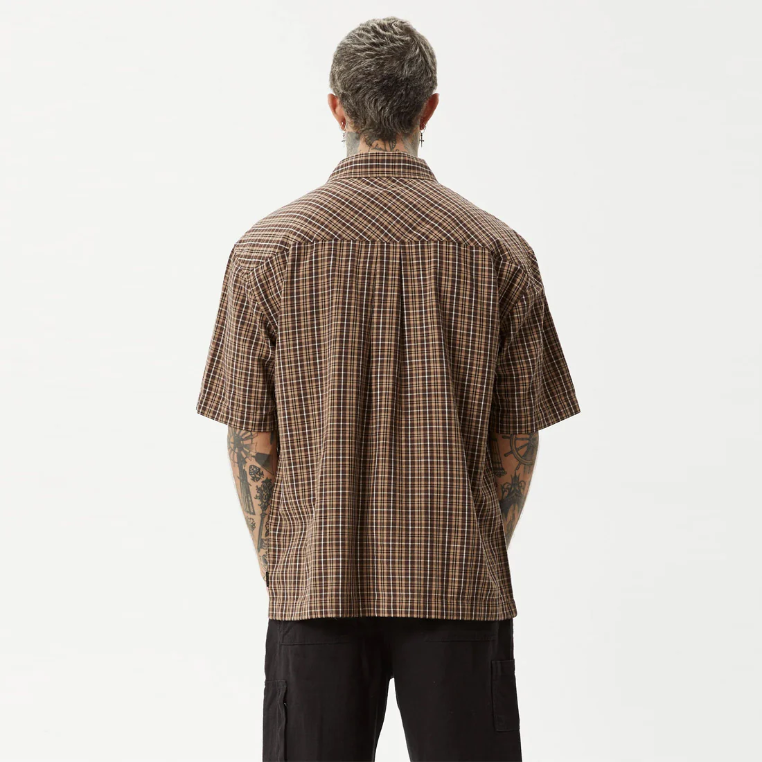 AFENDS Hometown Short Sleeve Shirt - Coffee - Image 5