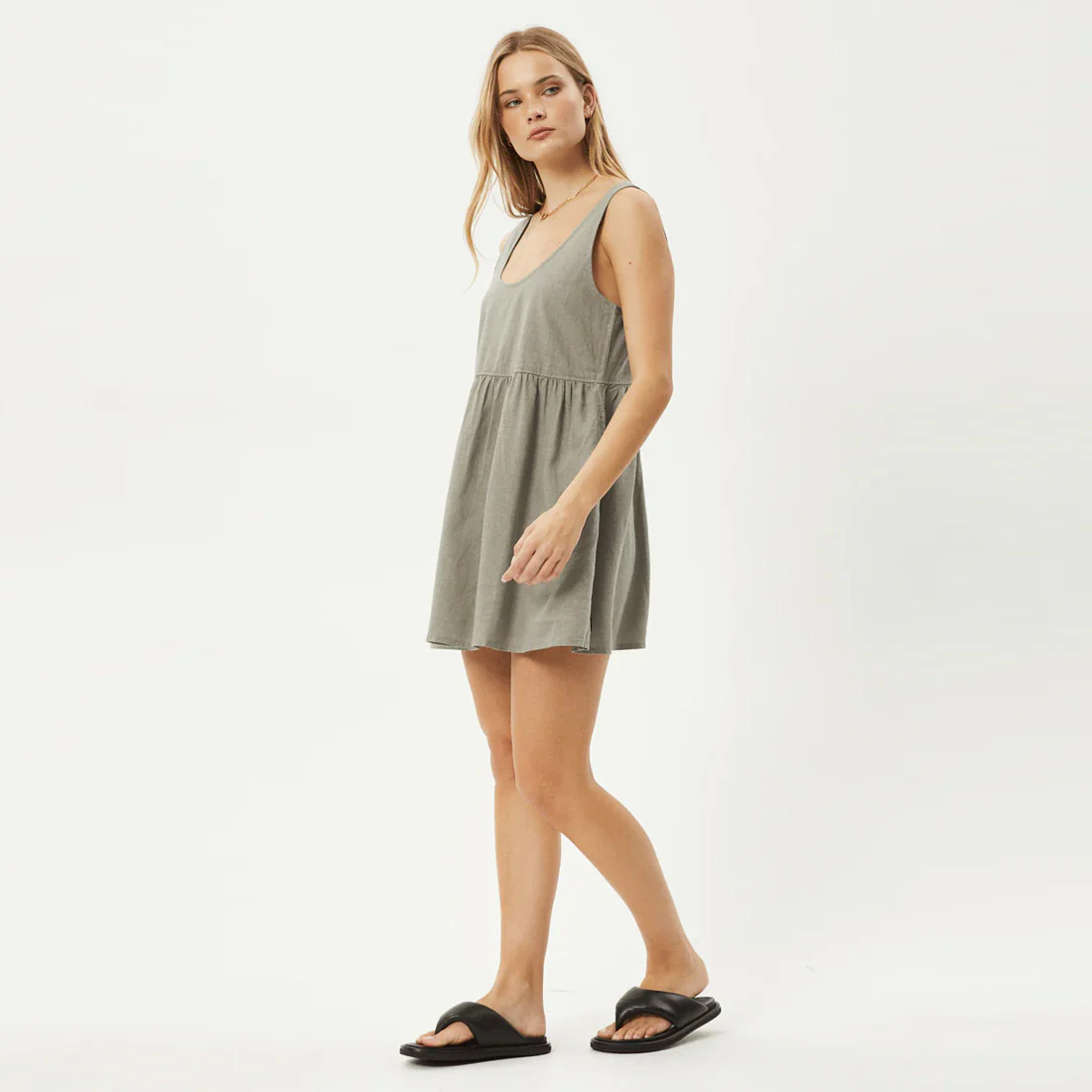 AFENDS Jesse Mini Dress - Olive - Image 3