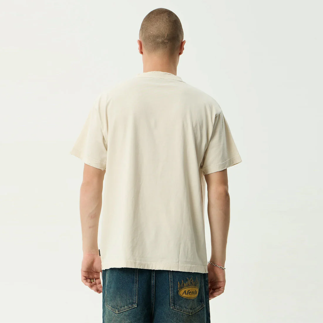 AFENDS Jlord Recycled Boxy Tee - Moonbeam - Image 4