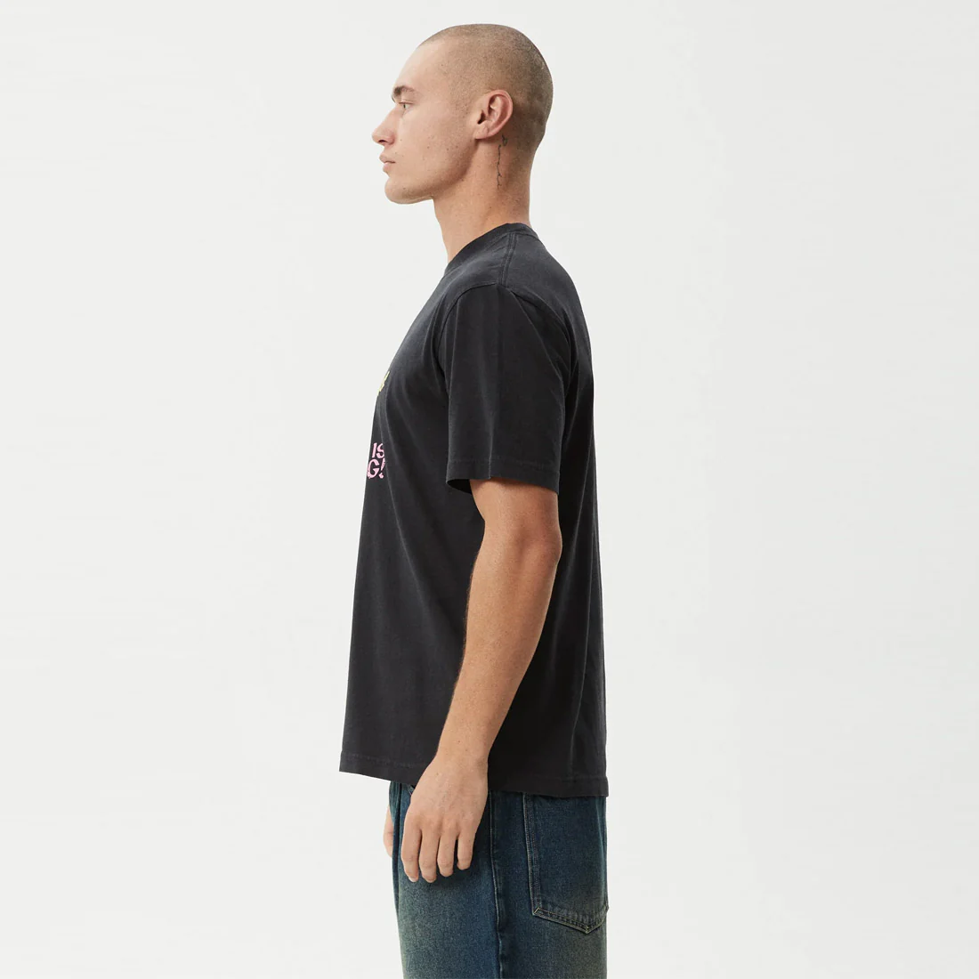 AFENDS Knock Knock Retro Tee - Stone Black - Image 3