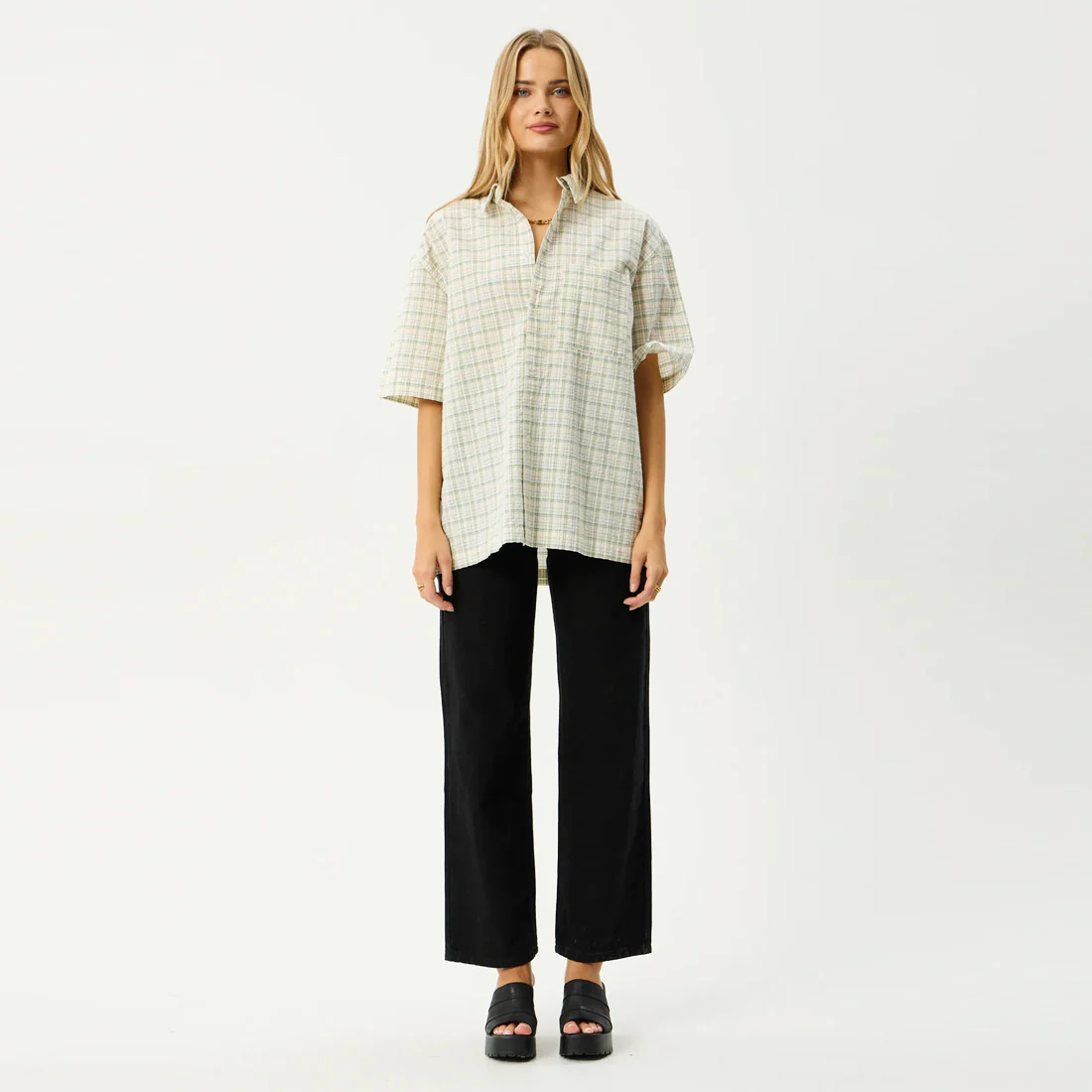 AFENDS Legacy Short Sleeve Shirt - Boa Check - Image 10