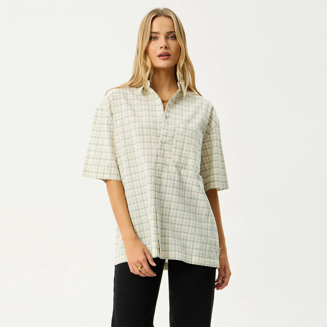 AFENDS Legacy Short Sleeve Shirt - Boa Check - Image 3