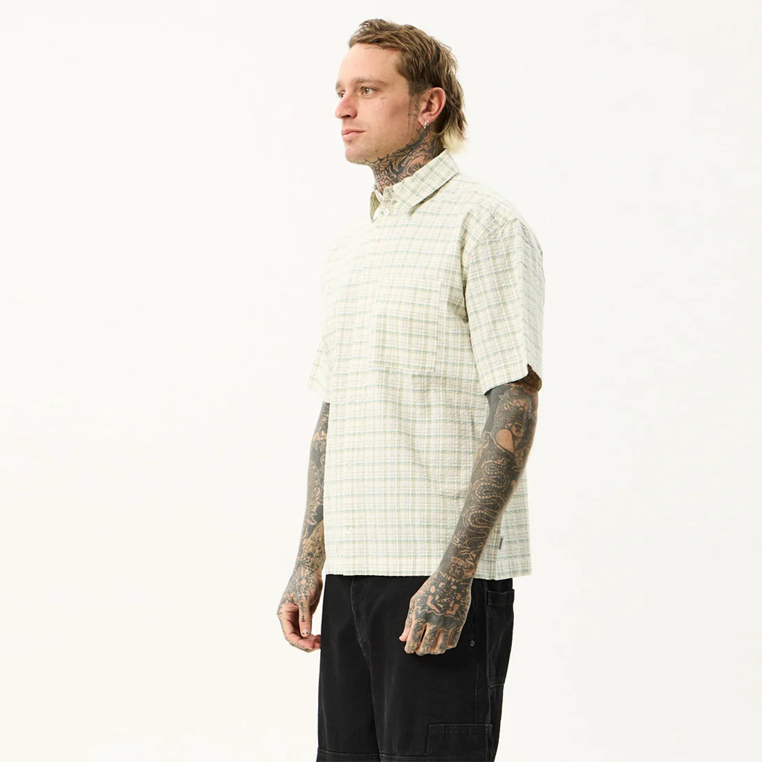 AFENDS Legacy Short Sleeve Shirt - Boa Check - Image 4