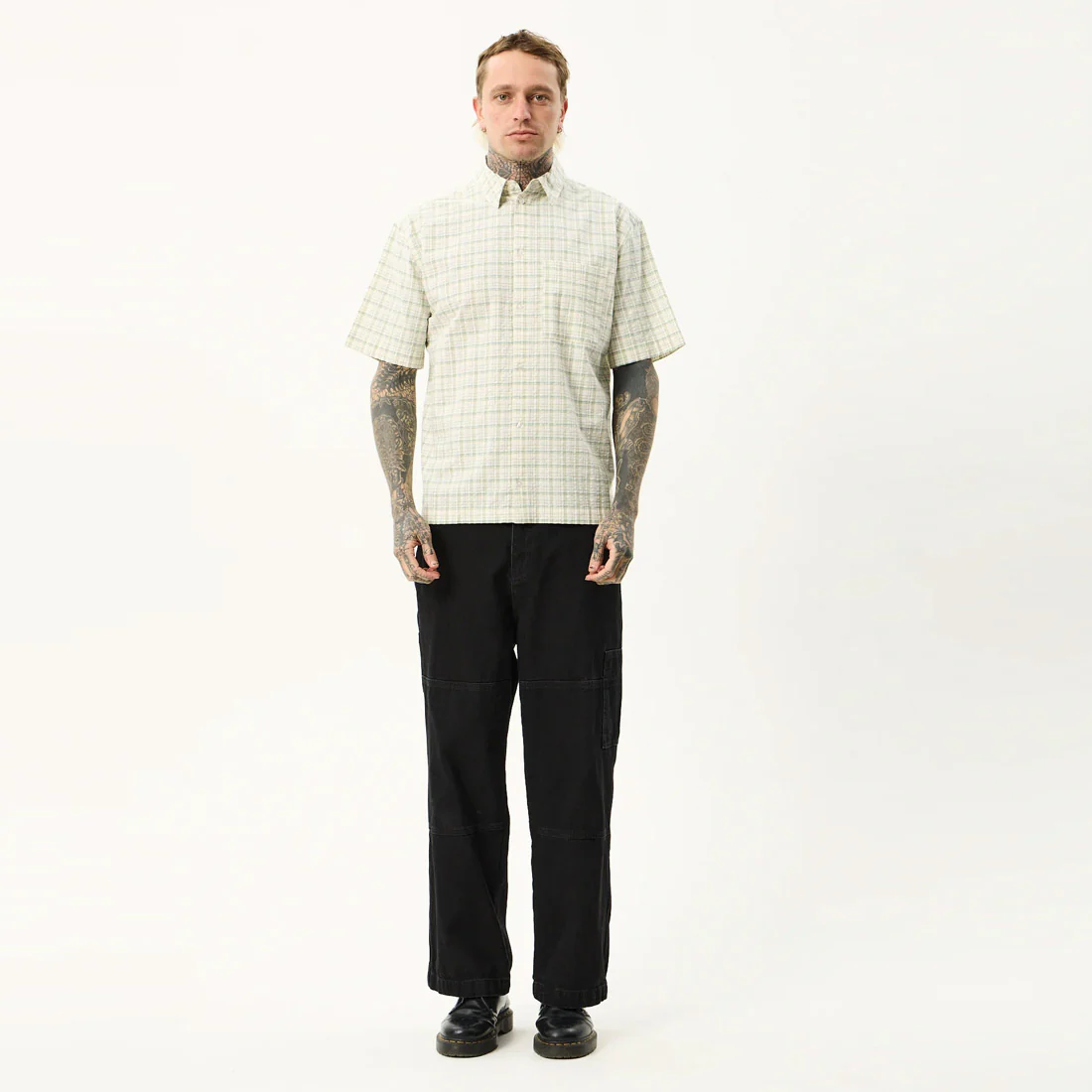 AFENDS Legacy Short Sleeve Shirt - Boa Check - Image 9