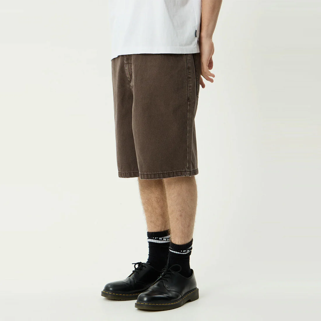 AFENDS Lil C Denim Baggy Fit Short - Washed Coffee - Image 2