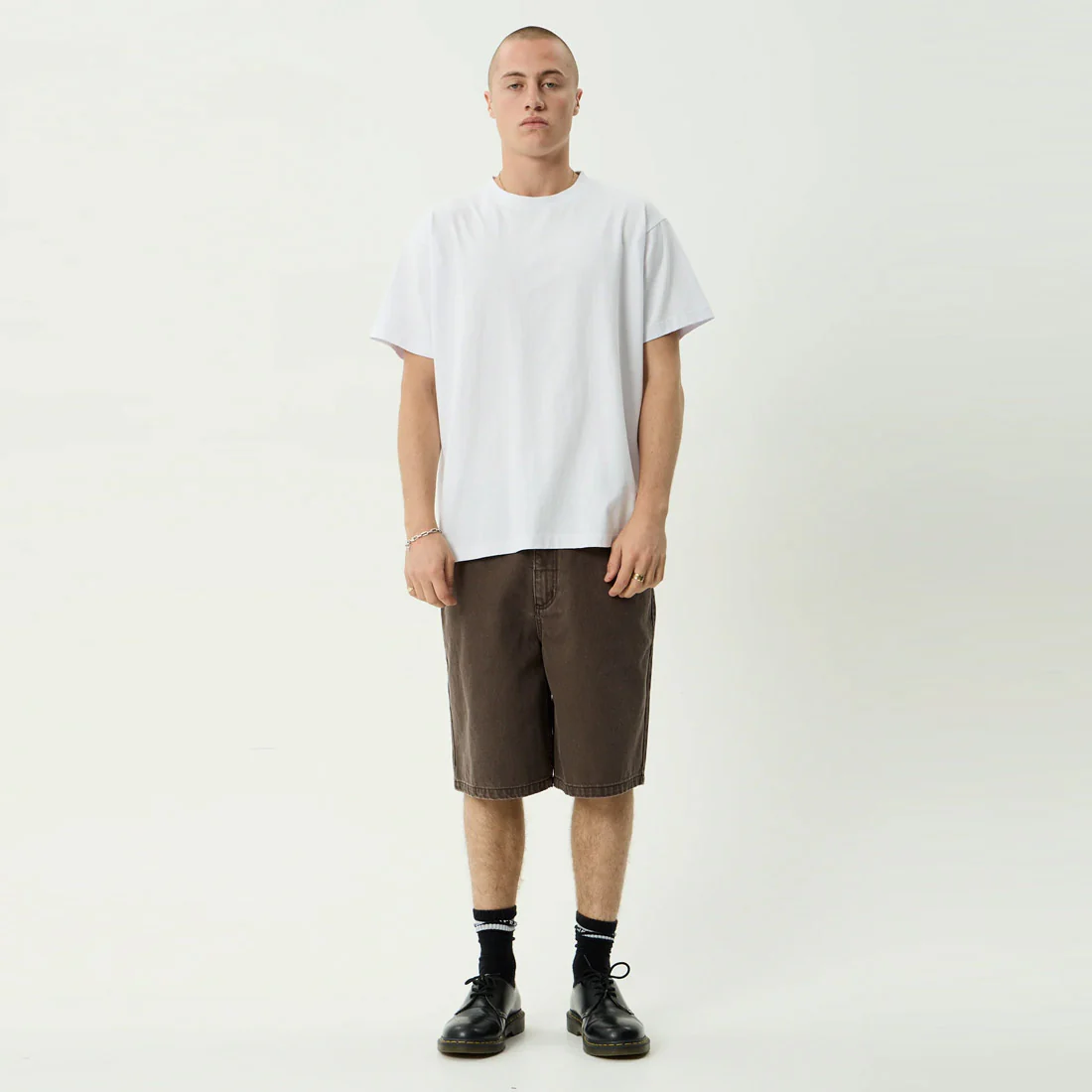 AFENDS Lil C Denim Baggy Fit Short - Washed Coffee - Image 5