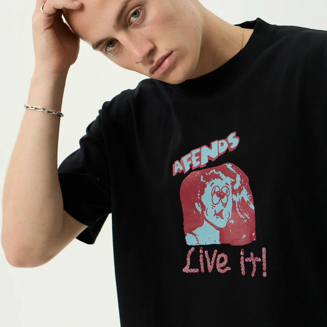 AFENDS Live It Boxy Tee - Black - Image 5