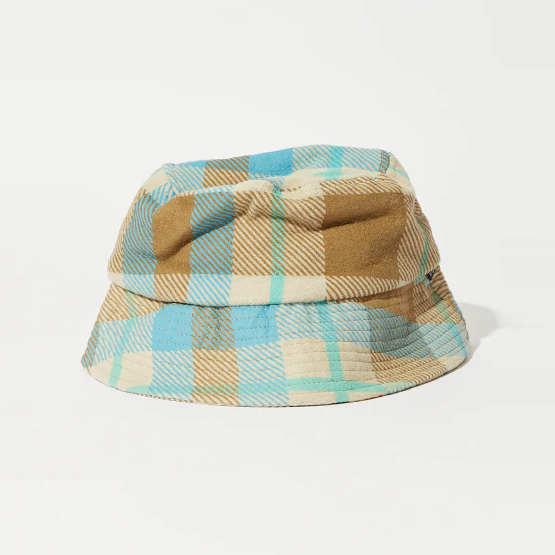 AFENDS Millie Hemp Reverse Fleece Bucket Hat - Tan Check - Image 3
