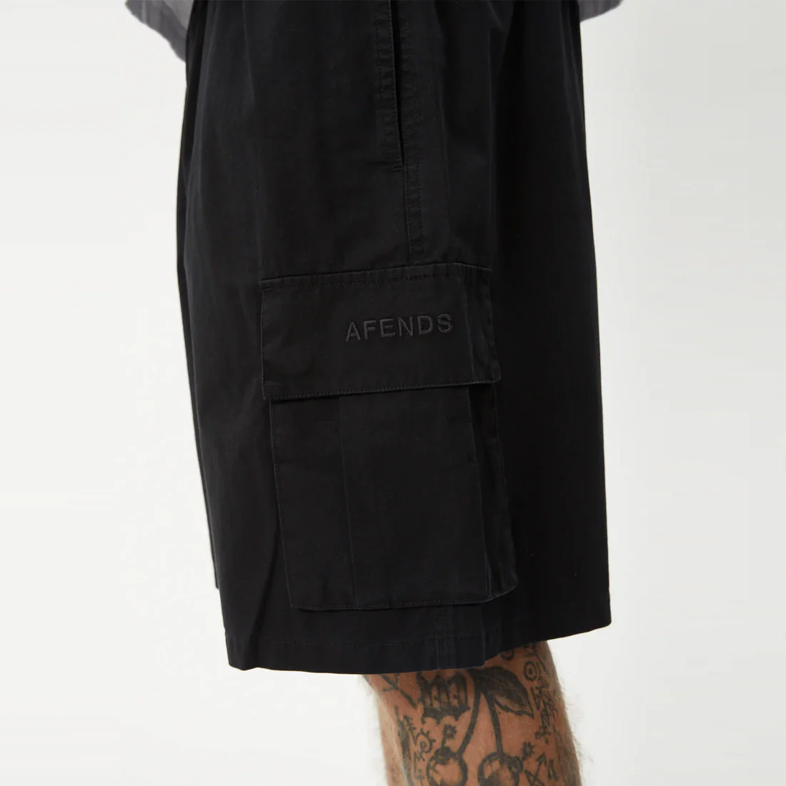 AFENDS Ninety Eights Oversized Cargo Short 20" - Black - Image 5